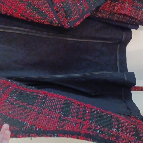 Lane Bryant jacket with belt women's size 18-20 black and red - Picture 5 of 7